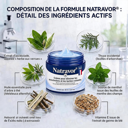 Natravor® 🪴 Crème Éliminatrice de Verrues et Taches Cutanées – 7 Jours (Formule Zéro Douleur, Zéro Cicatrice) 🪴